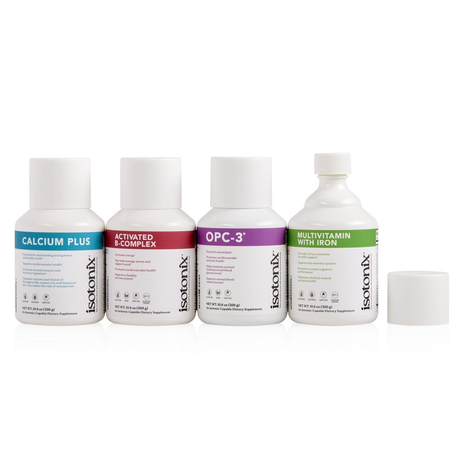 Isotonix Essentials Kit (With Iron) – Multivitamin, Calcium, B-Complex, OPC-3