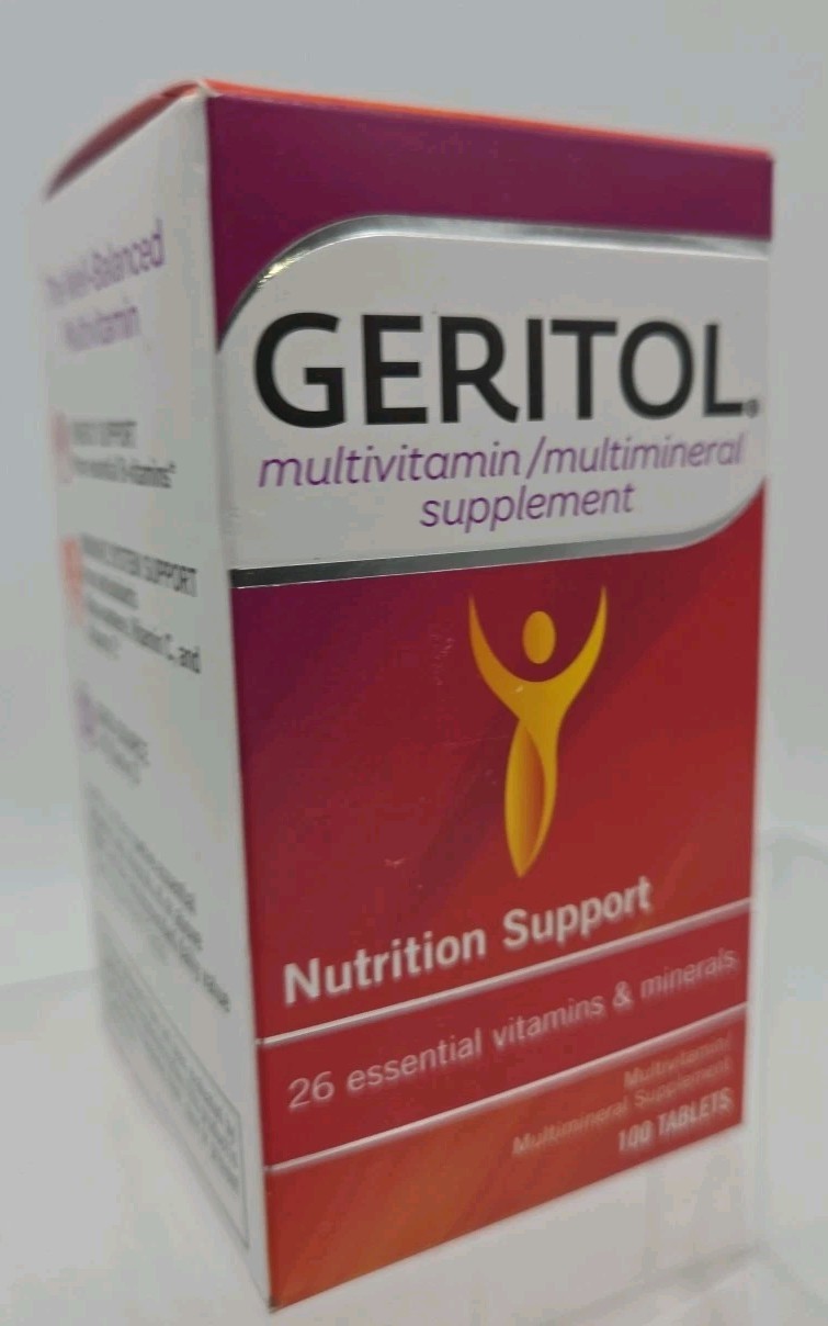 Geritol Vitamins Multivitamin & Mineral Supplement, 100 ct Tablets (EXP 07/2027)