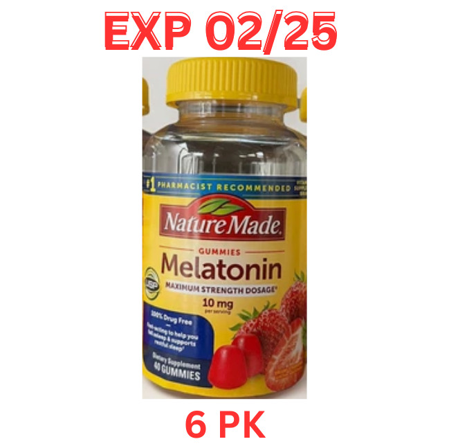 Nature Made Melatonin Gummies – Dreamy Strawberry 10 mg 120 Gummies 6pk