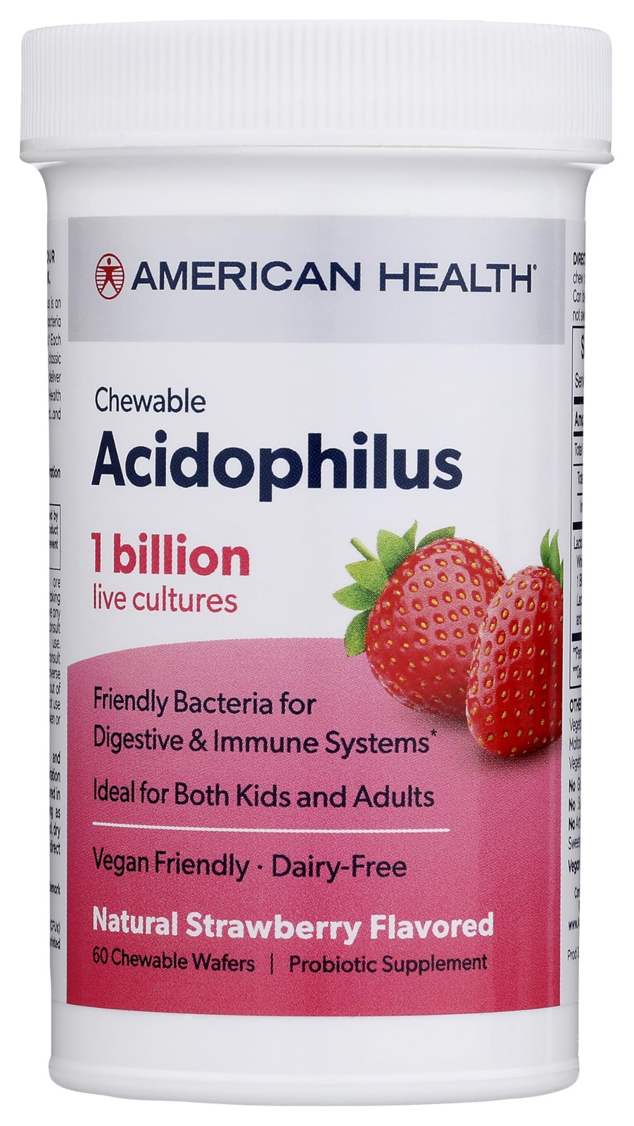 Daily Chewable Tablet Acidophilus, 1 Billion Live Cultures, Beneficial Bacter…