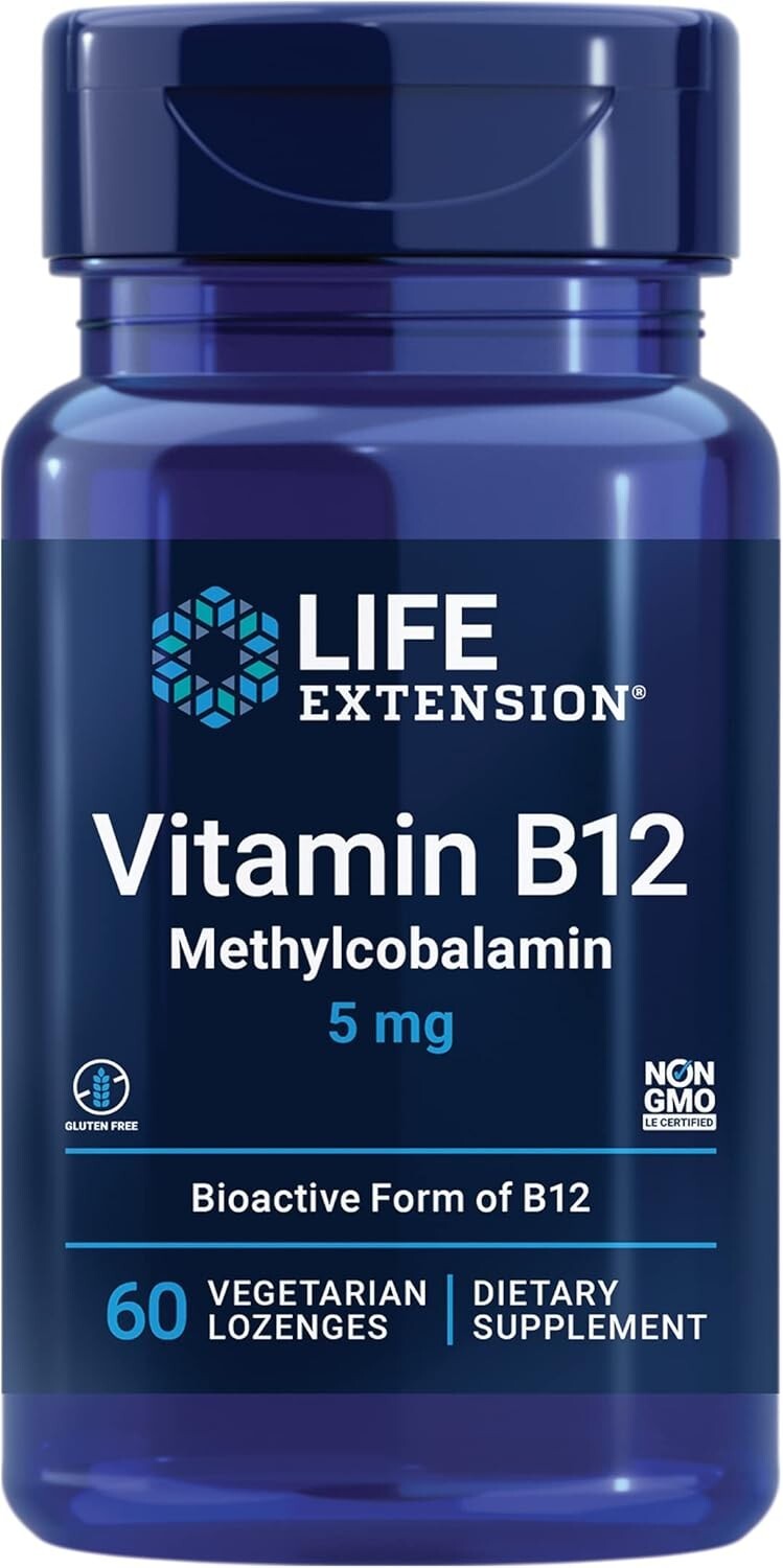 Life Extension Vitamin B12 Methylcobalamin 60 lozenges EXP 06/23