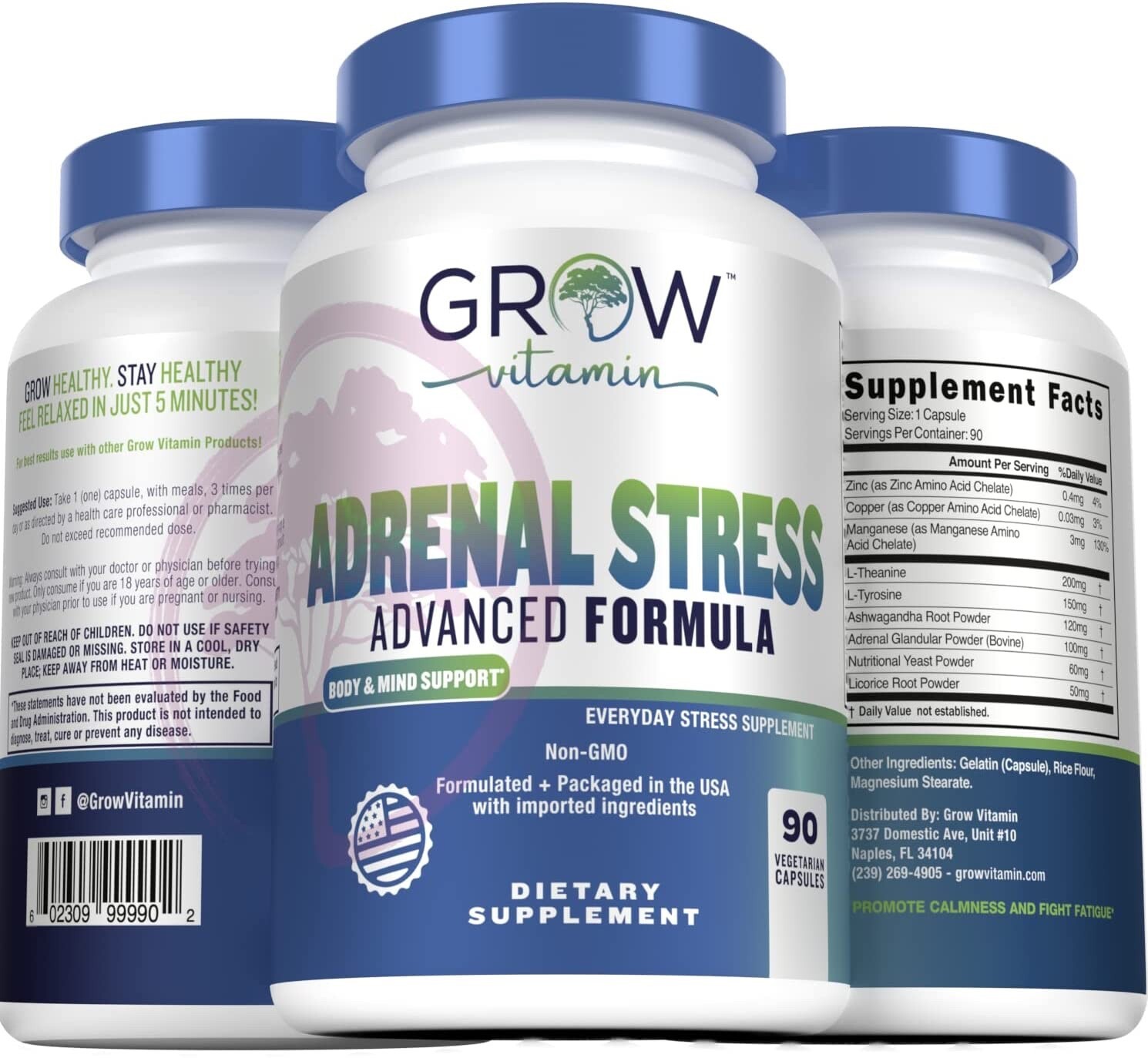 Stress Relief & Anti-Anxiety Supplement | Ashwagandha, L-Theanine, Mood Support