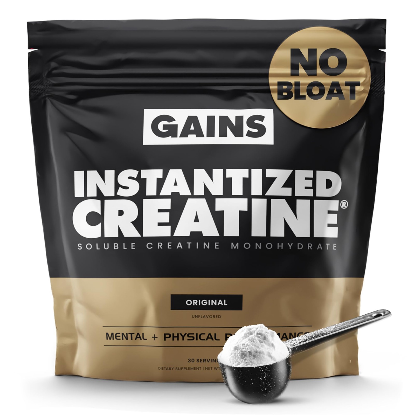 Instantized Creatine Monohydrate Powder for Muscle Building and Strength, 30