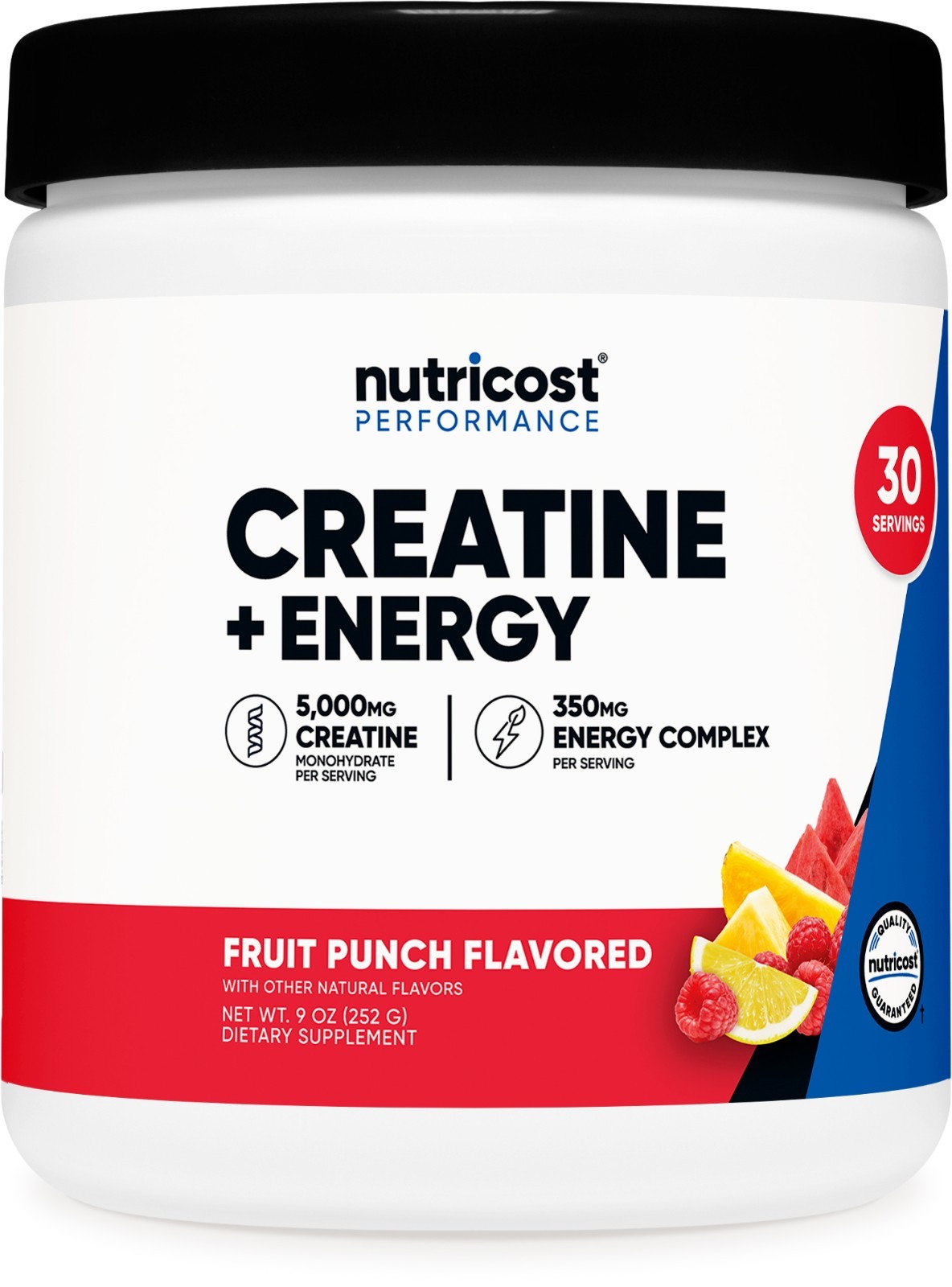 Nutricost Creatine + Energy 30 Servings (Fruit Punch Flavored)