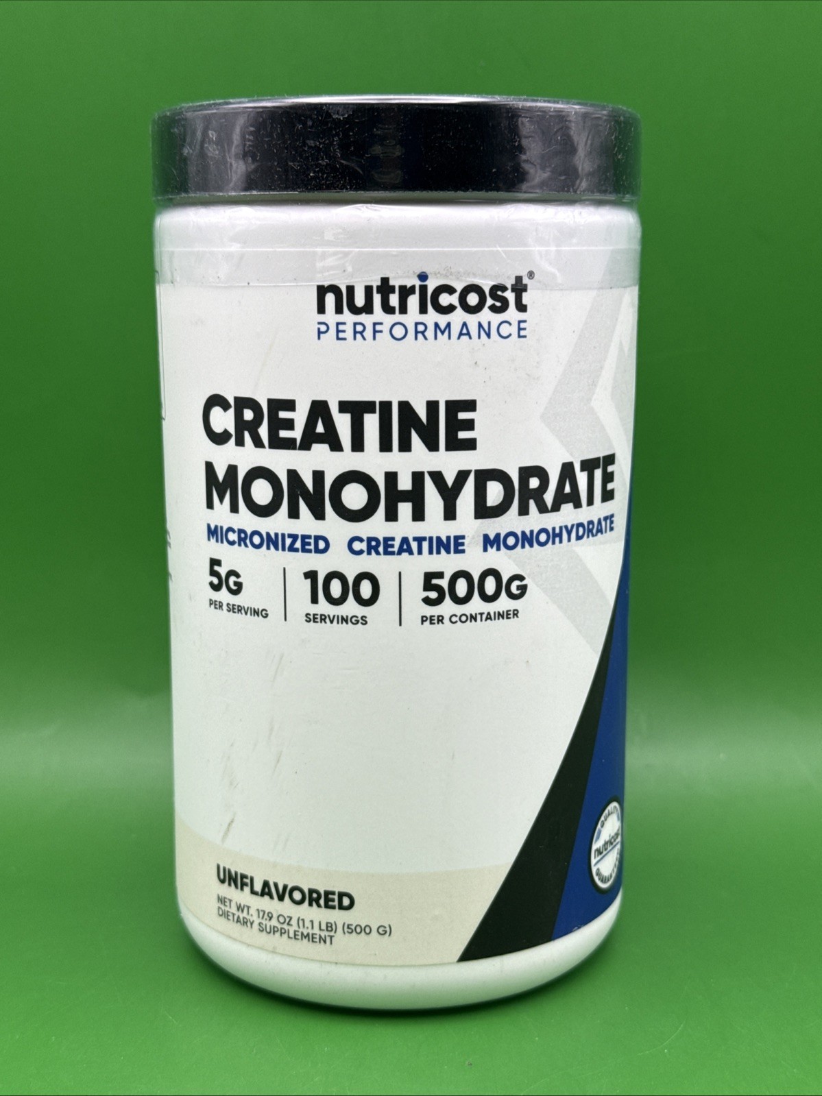 Nutricost Creatine Monohydrate Unflavored Powder 500g 100serv EXP 1/28