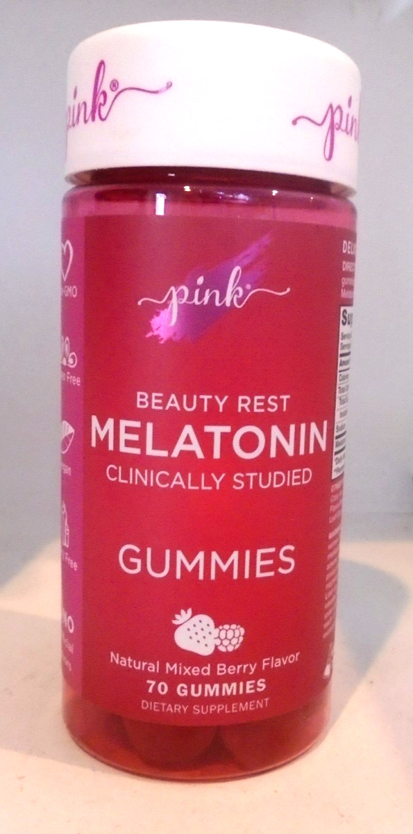 Nature’s Truth PINK Beauty Rest Melatonin 10mg Gummies 70 Count Berry Flavor
