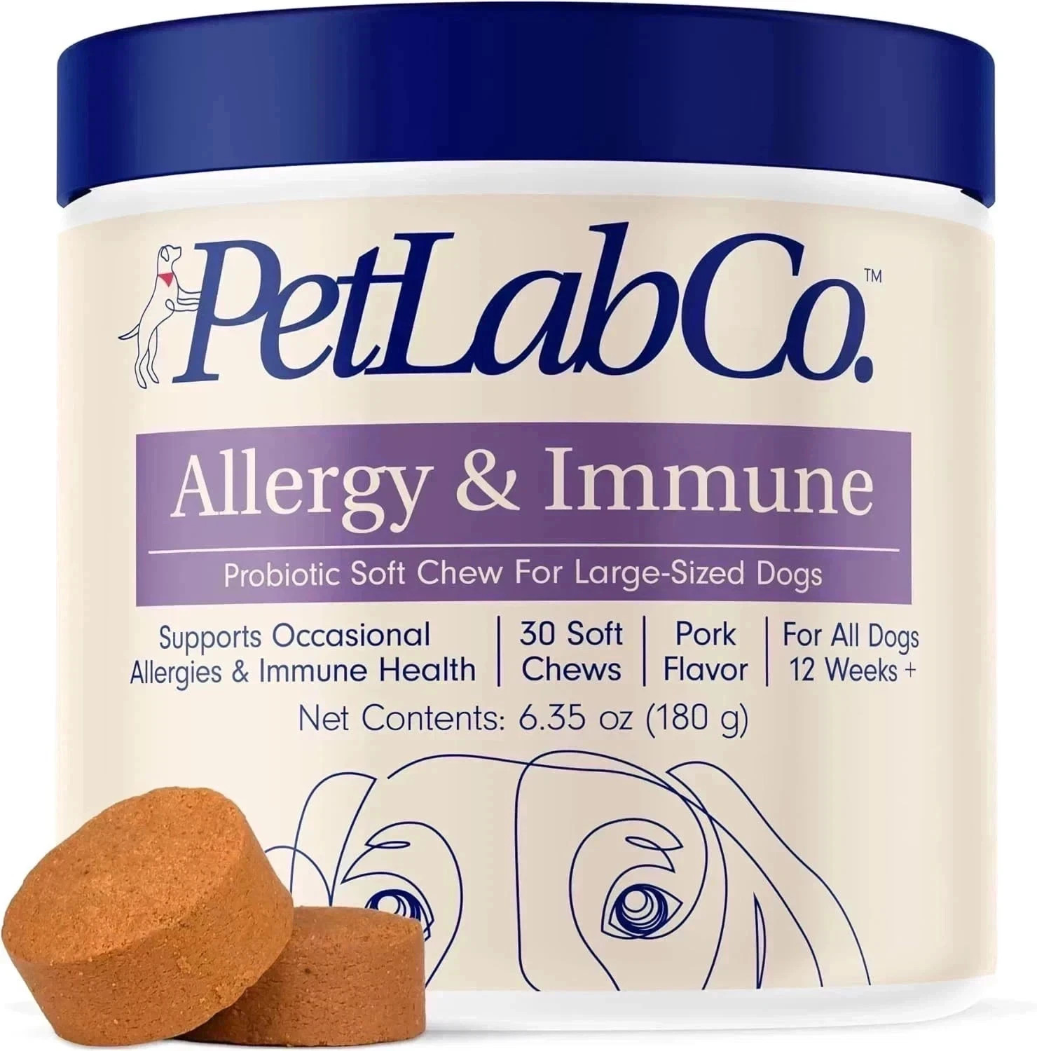 PetLab Co. (PetLabCo.) ALLERGY & IMMUNE Probiotic Soft Chew For Dogs (30 Pork)