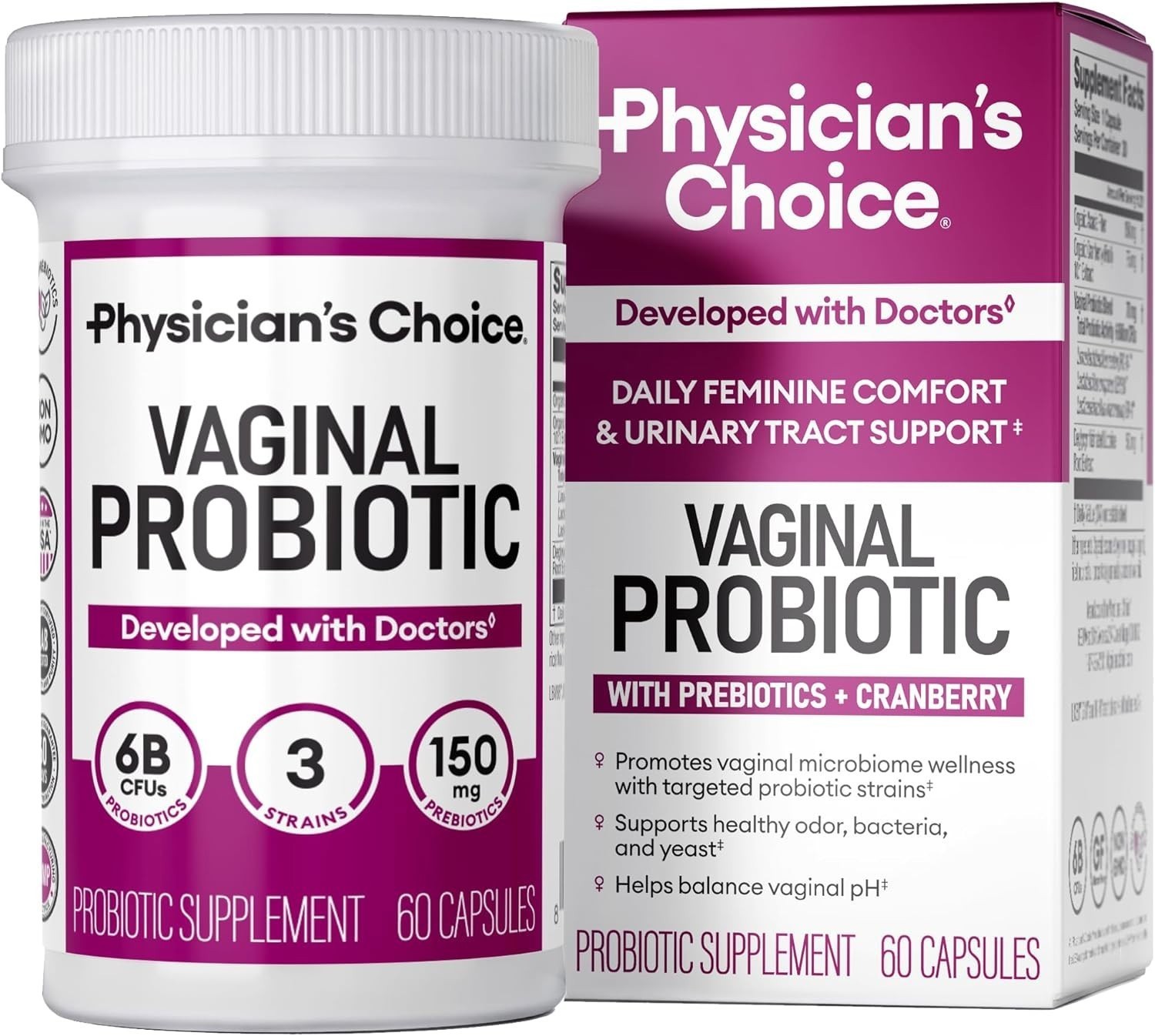 Physician’s Choice Vaginal Probiotic for Women – Support Vaginal PH Balance