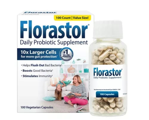 Florastor Probiotic 250mg–Daily Probiotic Dietary Supplement–Gut & Imune Support