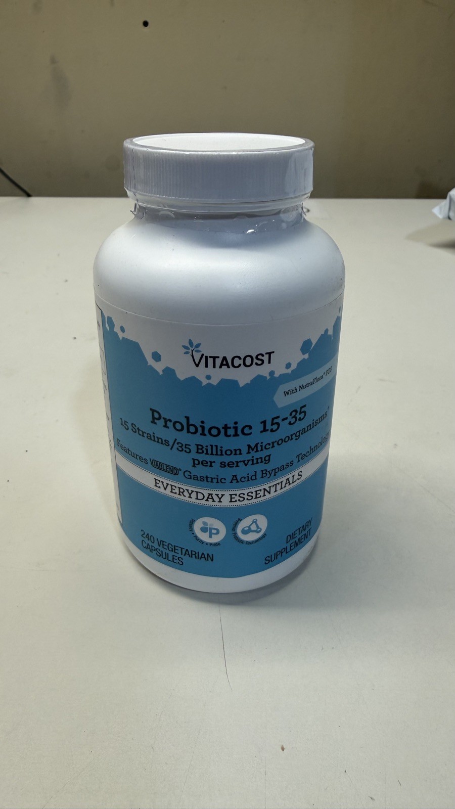 Vitacost Probiotic 15-35 – 35 Billion CFU – 240 Vegetarian Capsules – BB 5/2027