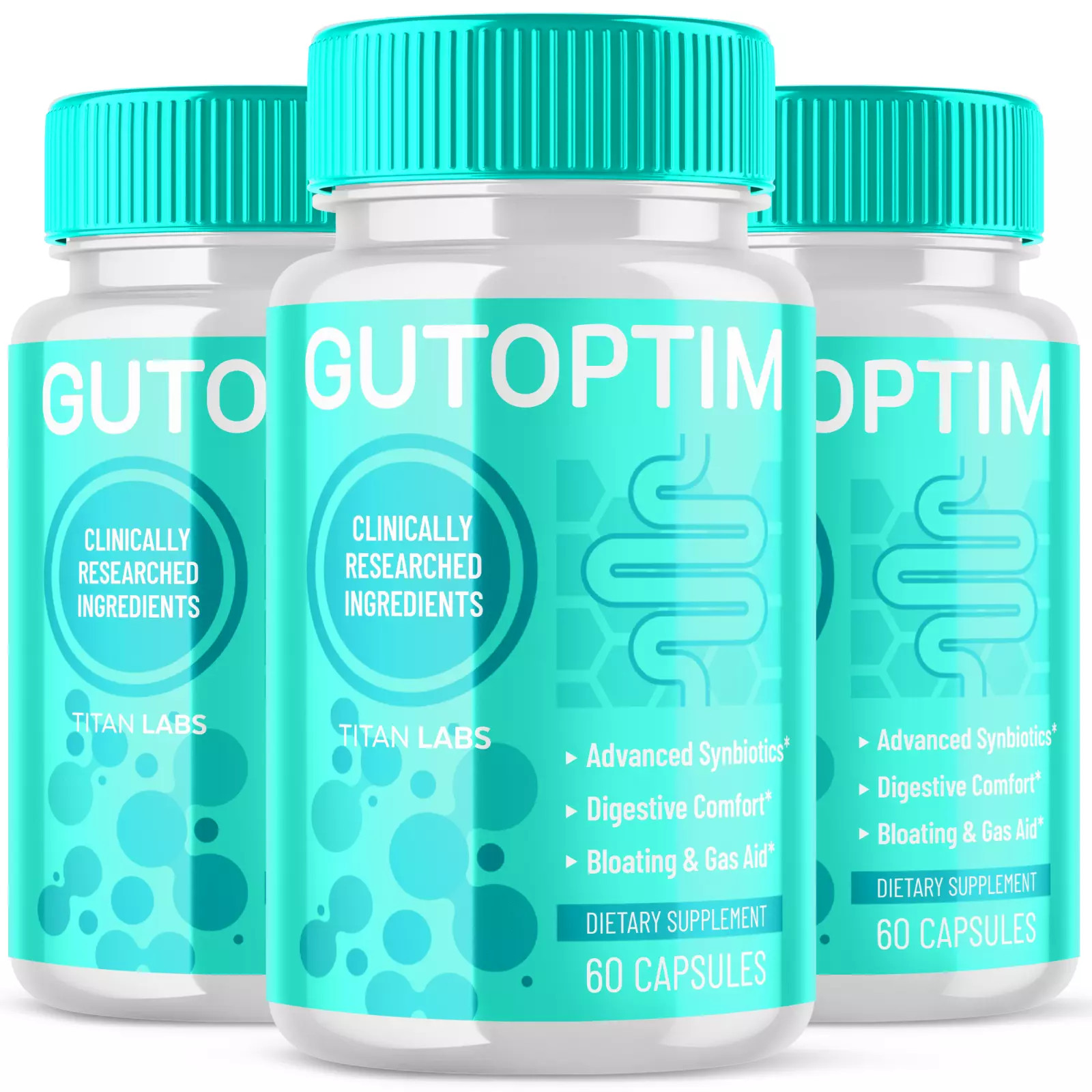 Gutoptim Probiotic Gut Health – Boosts Digestion, Relieves Bloating (3 Pack)