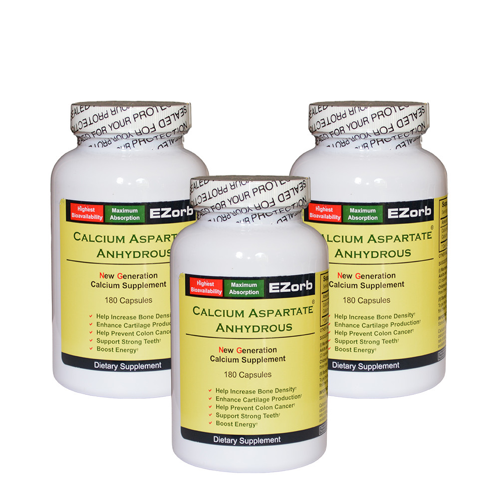 EZorb Calcium Capsules (3) 92% Absorption for Bone Spurs, Osteoporosis, Save 7%