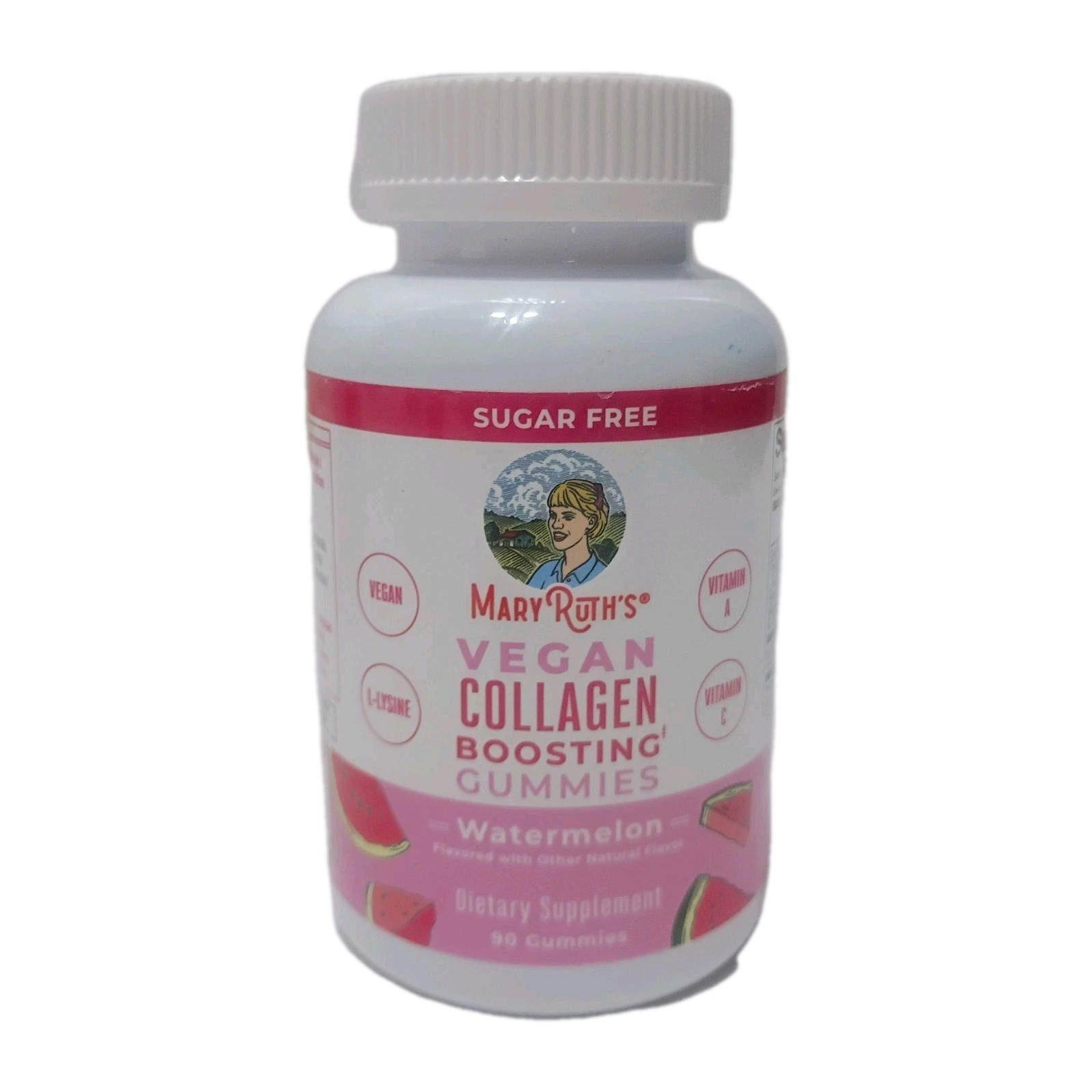 Mary Ruth’s Vegan Collagen Boosting Gummies, Watermelon, 90 Gummies