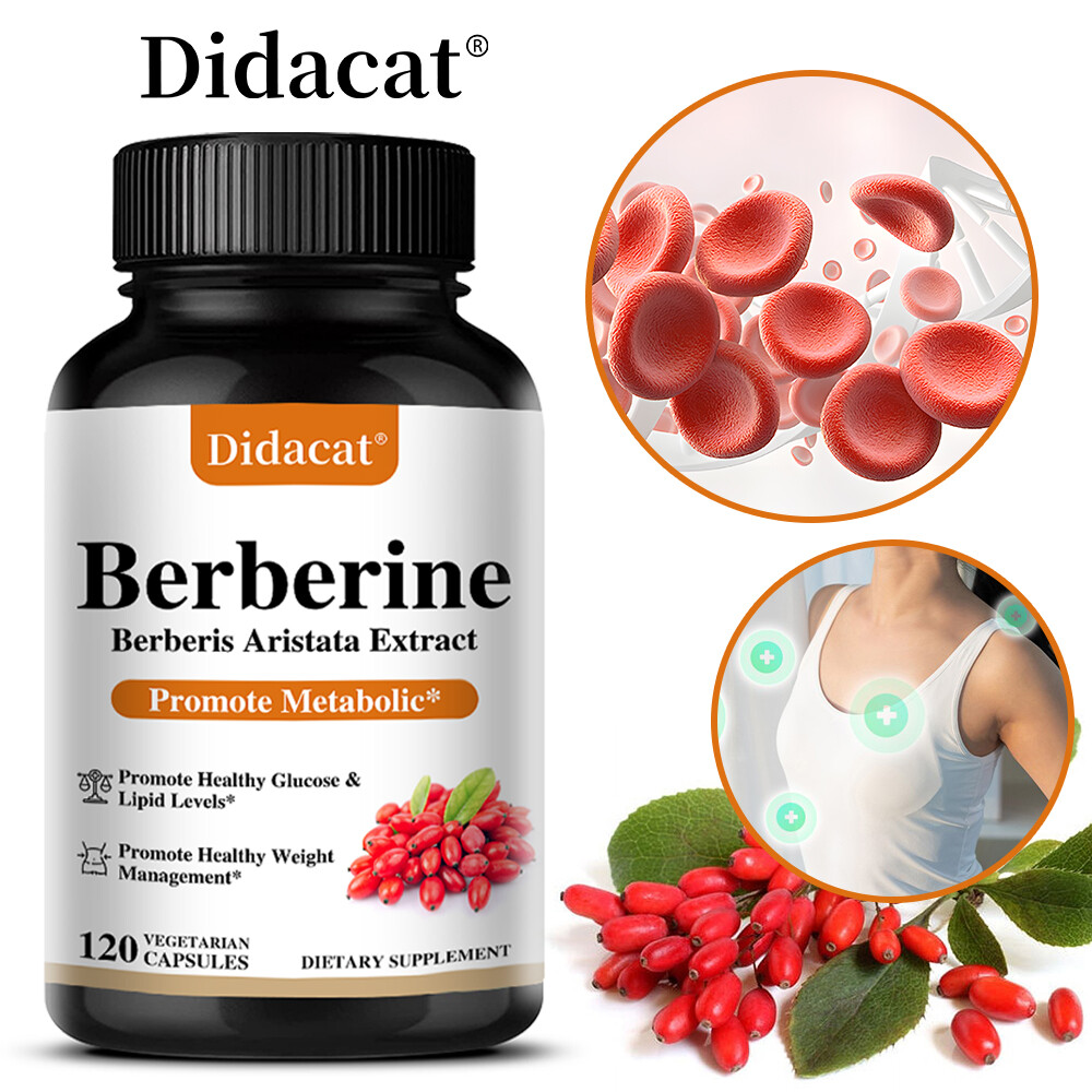 Premium Berberine HCL Extract 500mg Healthy Cholesterol Anti-inflammatory