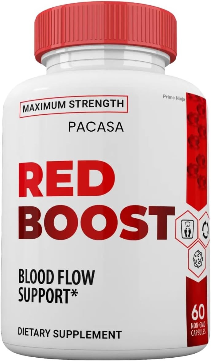 Red Boost Blood Flow Support Capsules – 60ct | Nitric Oxide Booster | Energy