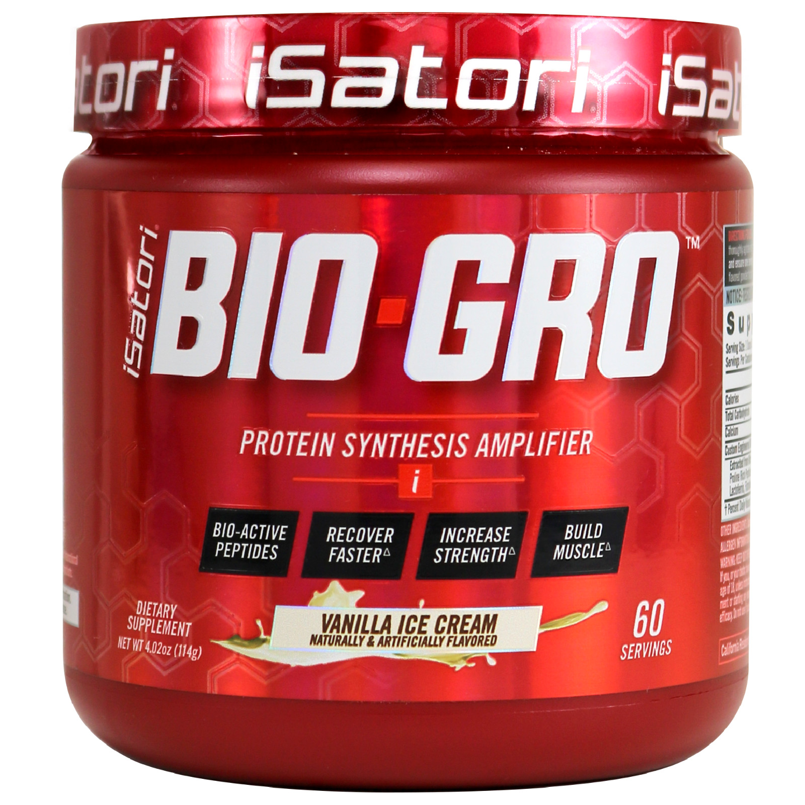 BIO-GRO Protein Muscle, Strength & Recovery – Vanilla Ice Cream / 60 Servings