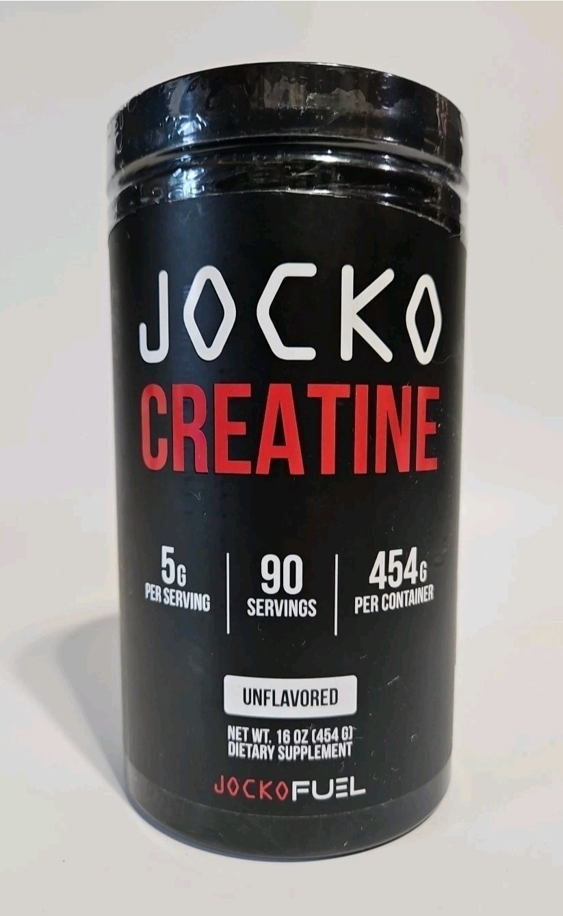 JOCKO Creatine Monohydrate Powder 400 Grams 16 Ounces Unflavored 90 Serving 5/26