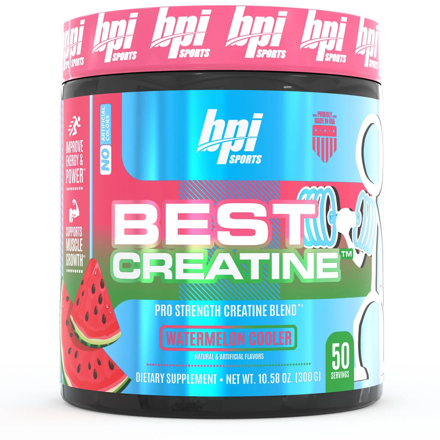 BPI Sports Best Creatine For Muscle Growth Watermelon Cooler 50 Servings