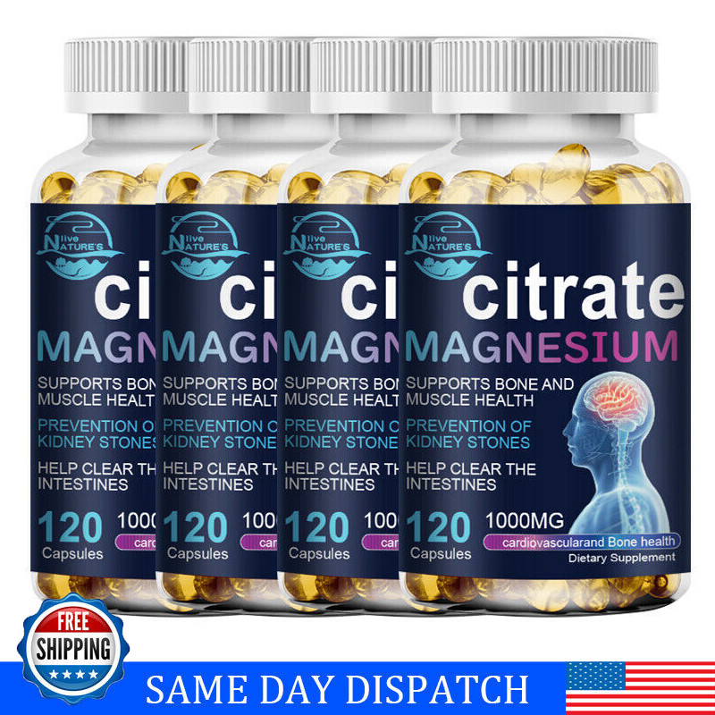 Magnesium Citrate 1000Mg – Super Strong Effective Vegan Magnesium Supplement