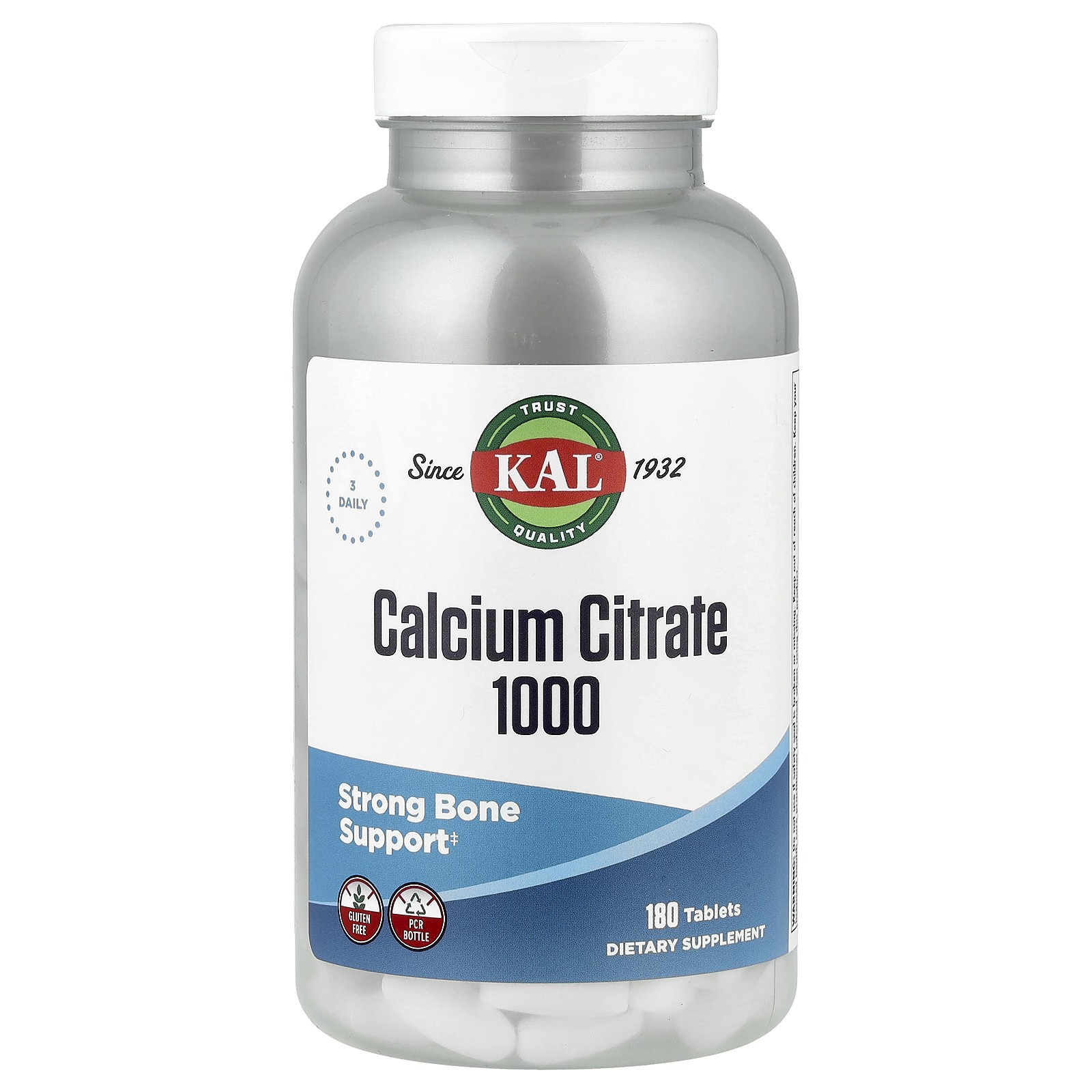 Calcium Citrate 1000, 180 Tablets (333 mg per Tablet)