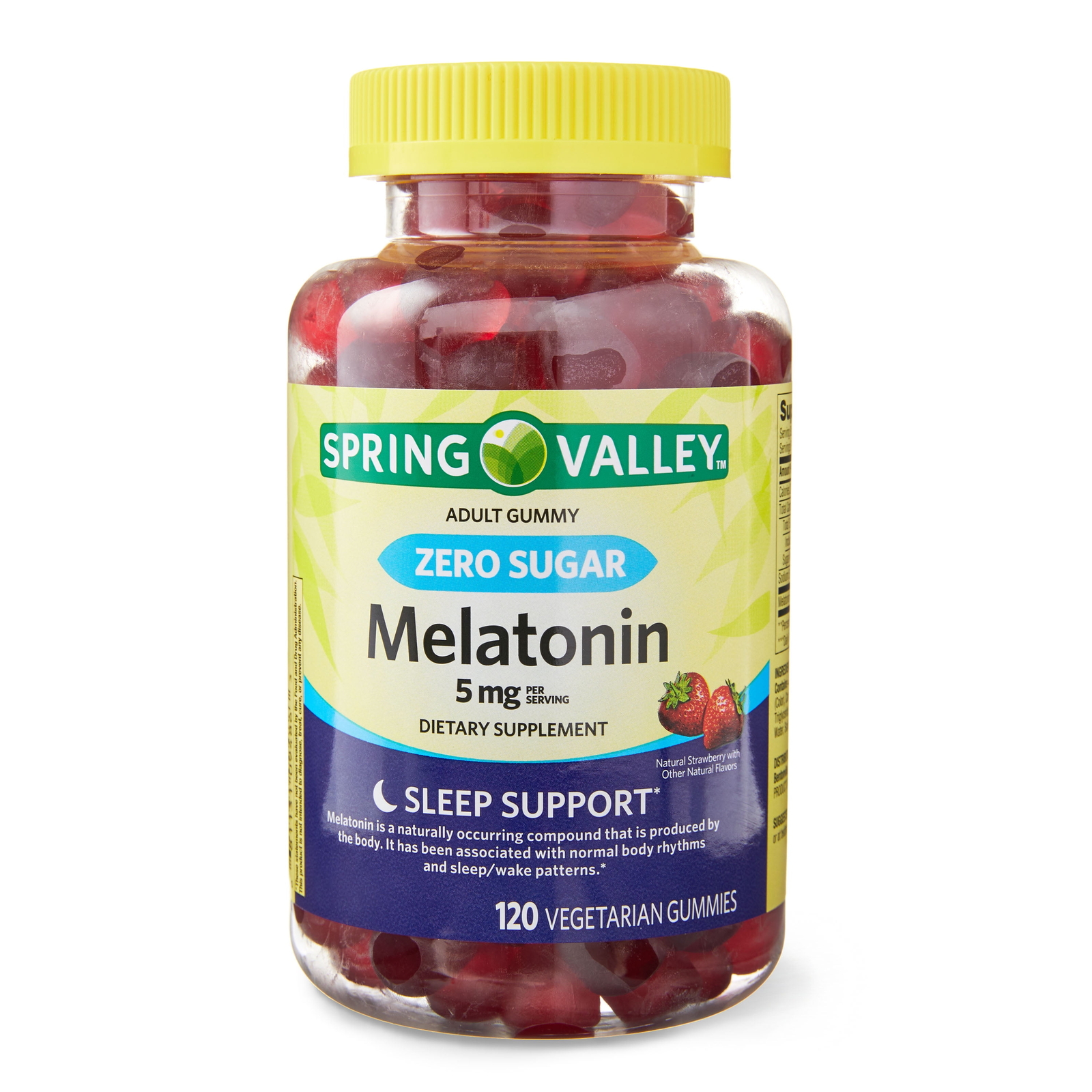 Zero Sugar Melatonin Sleep Support Dietary Supplement Gummies, 5 mg, 120 Count