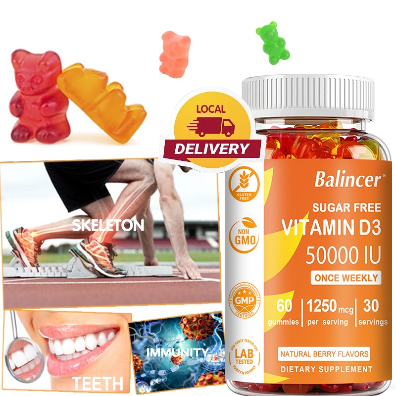 Vitamin D3 50000 IU Softgels With High Potency Strong Bones 60Gummies