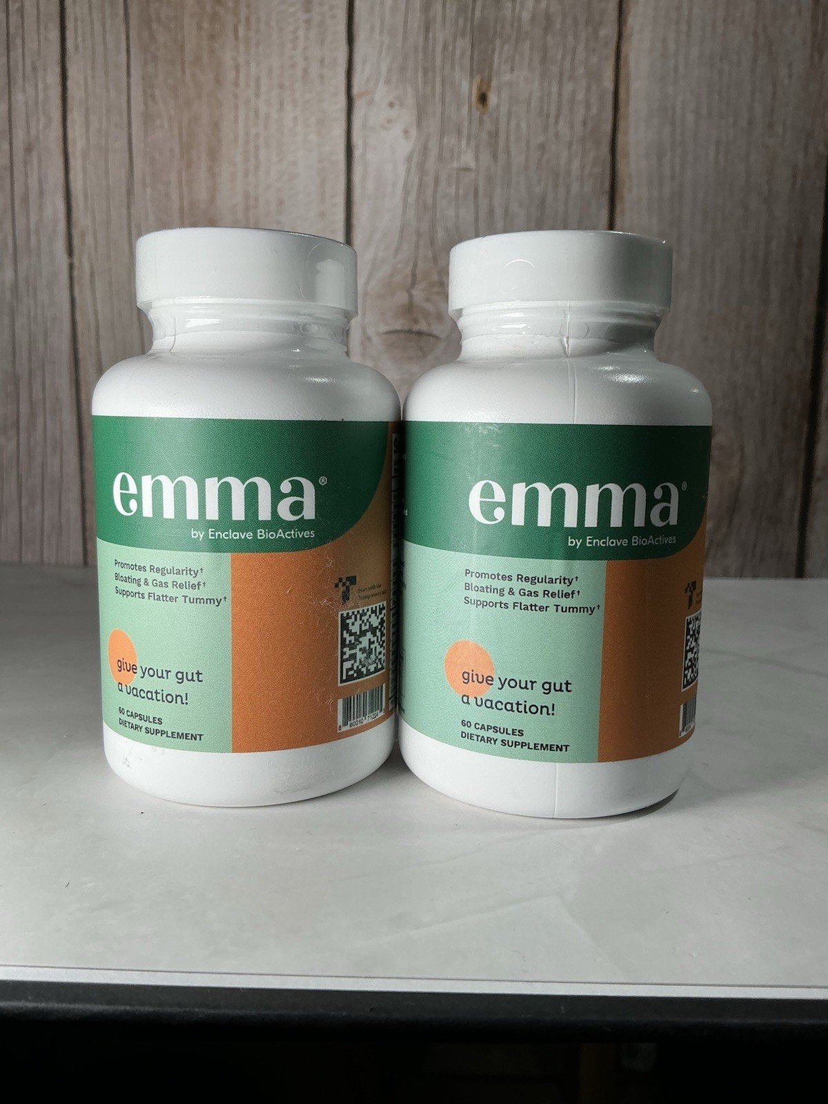 2 PACK Emma Gut Health Supplement – 60 Cap -Relief from Gas & Bloating