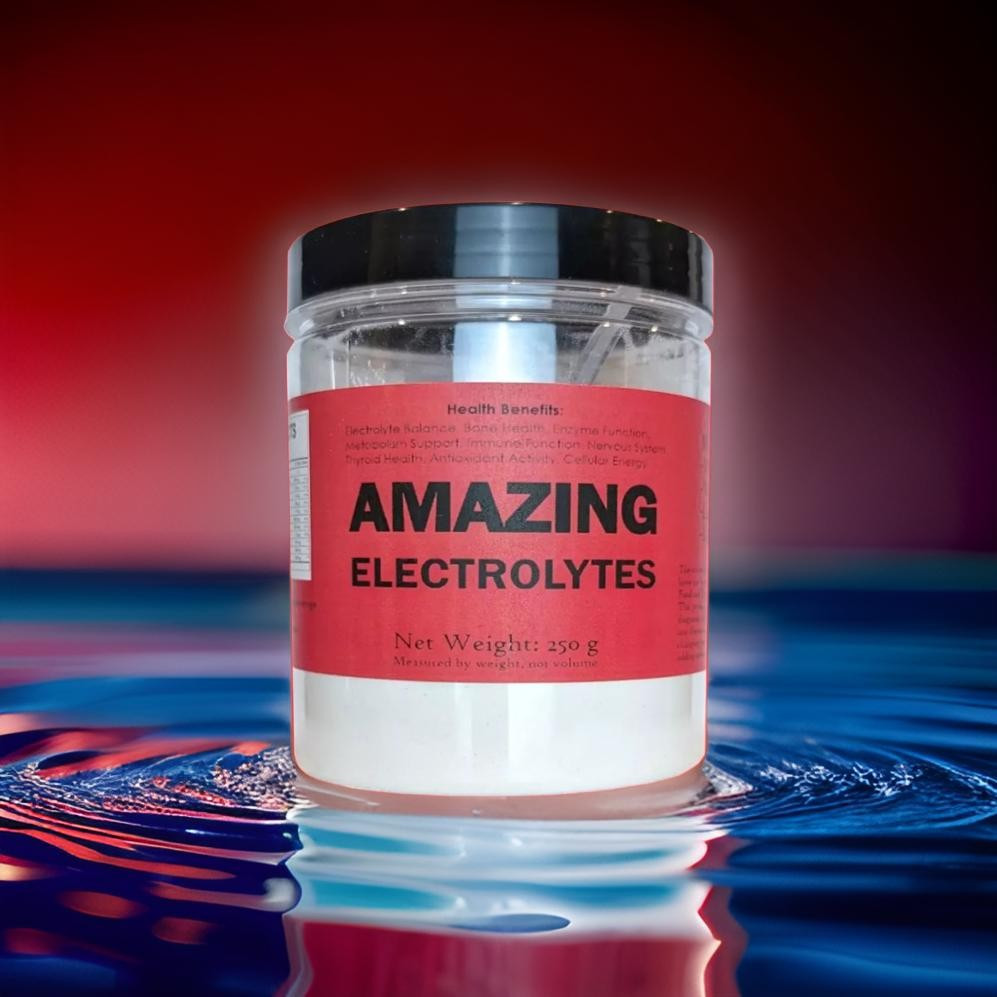 Amazing Electrolytes (Unflavored, 250 Servings, 250g) – USA Made Hydration