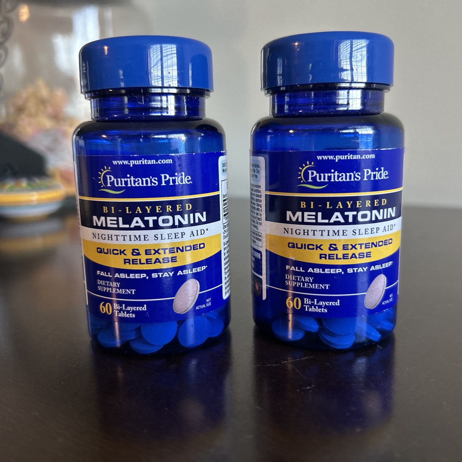 120 Tablets Puritan’s Pride Bi-Layered Melatonin 5 mg