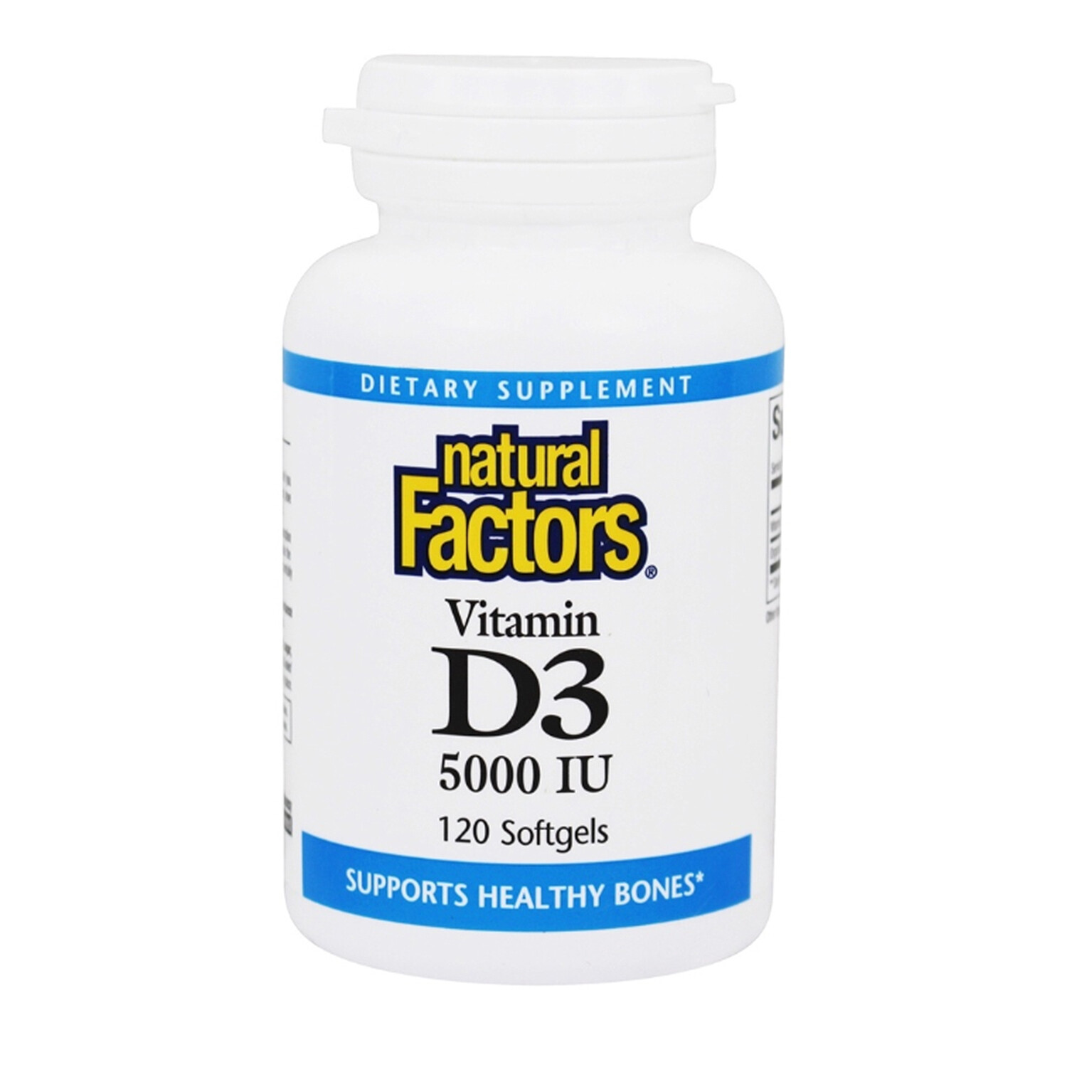 Natural Factors Vitamin D3 5000 IU, 120 Softgels