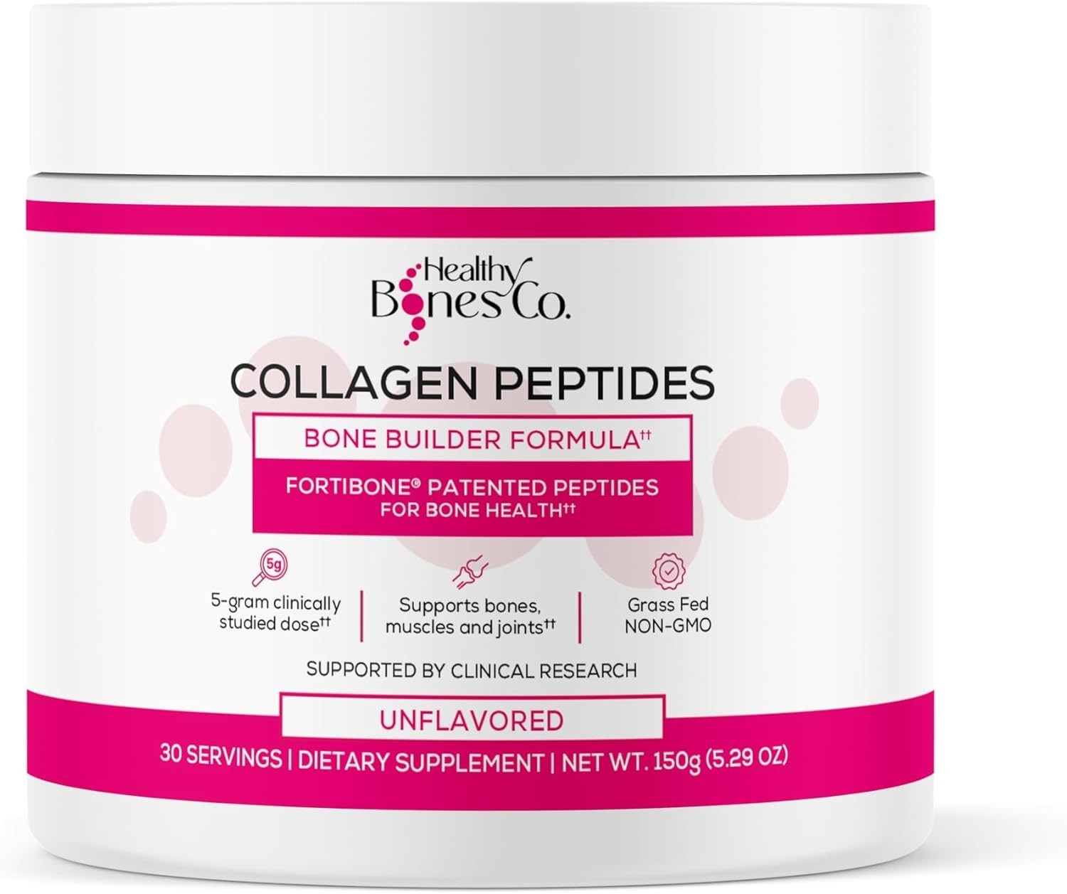 FORTIBONE Collagen Peptides Essential Bone Builder Hydrolyzed Collagen Powder…