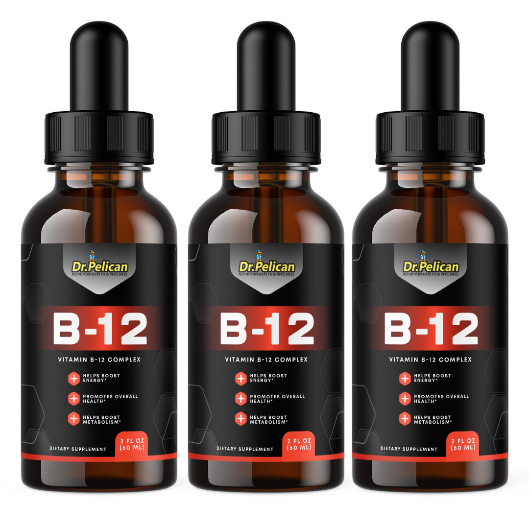 Vitamin B-12 Liquid Drops- Keto & Weight Support -3 Bottles-180ml (2fl oz)
