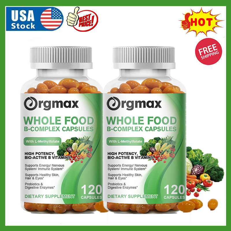 2xVitamin B Complex B1,B3,B12 Supplement Boost Immune, Bone, Energy 120 Capsules