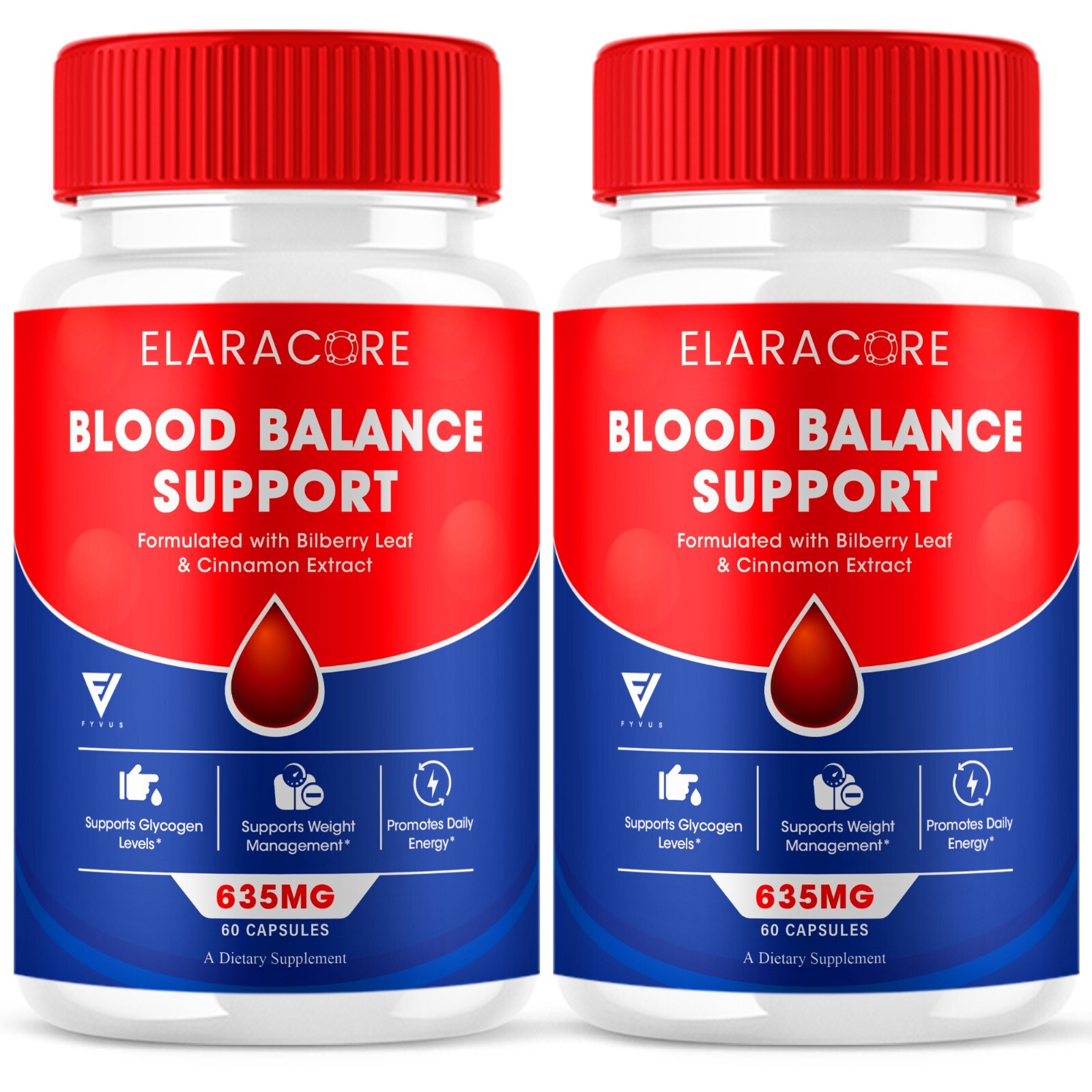 (2 Pack) Elaracore Glycogen Capsules, Elarecore Advanced Support (120 Capsules)