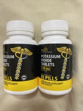 2 pack Nutri Potassium + Iodide Pills Tablets 130 Mg – 60 Tablets exp 10/2033