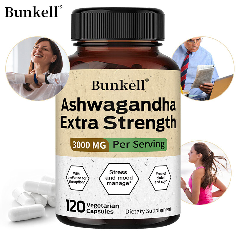 Ashwagandha Extra Strength 3000 Mg Capsules Balance Physical Stress & Emotional