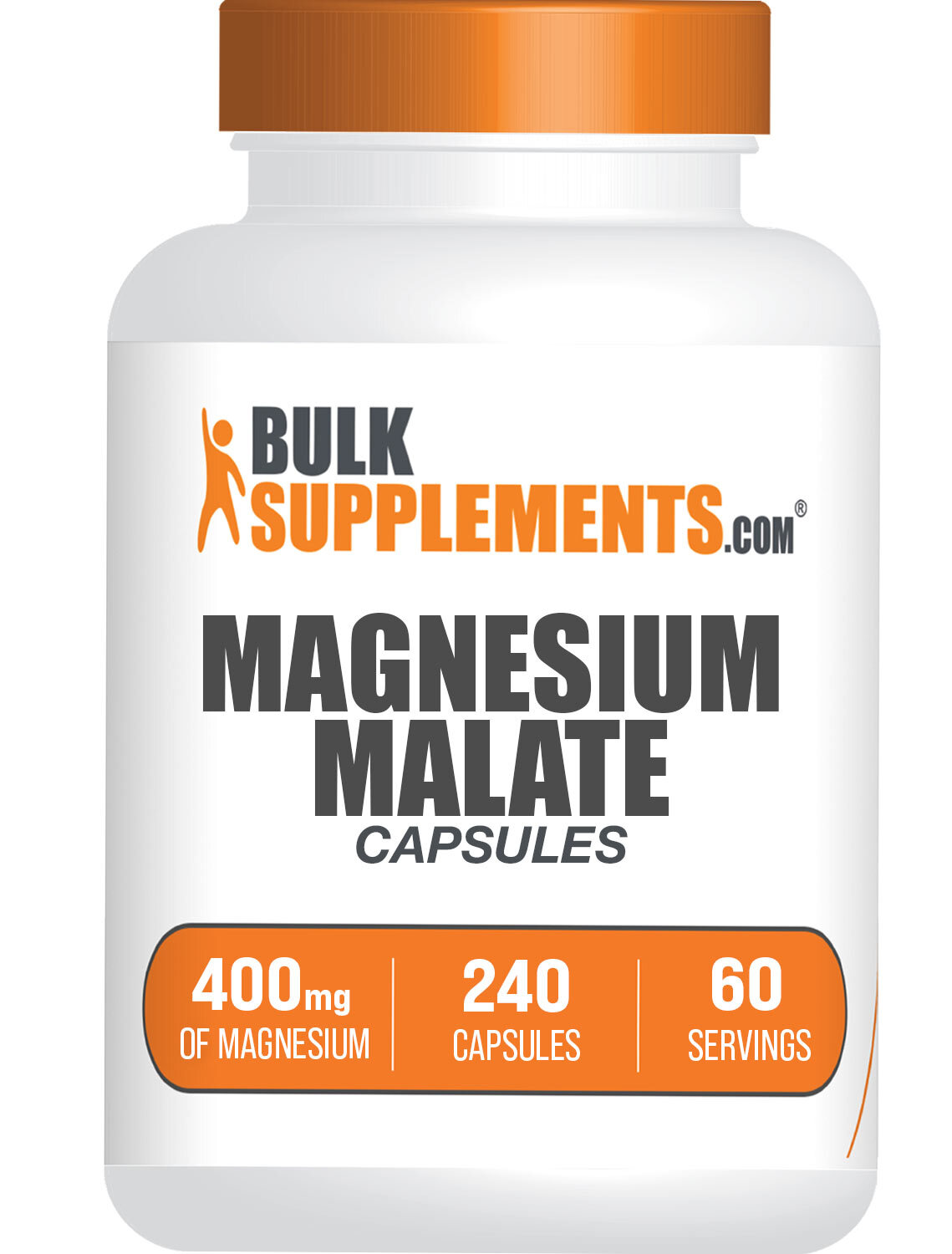 BulkSupplements Magnesium Malate 240 Capsules – 400mg per Serving