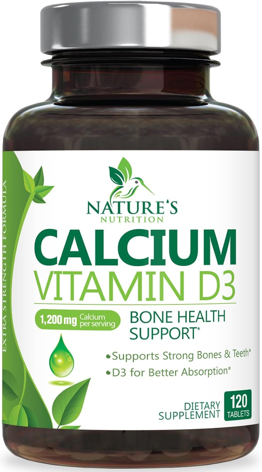 Calcium Supplement with Vitamin D – 1200 Mg Calcium Carbonate with 1600 IU of D3