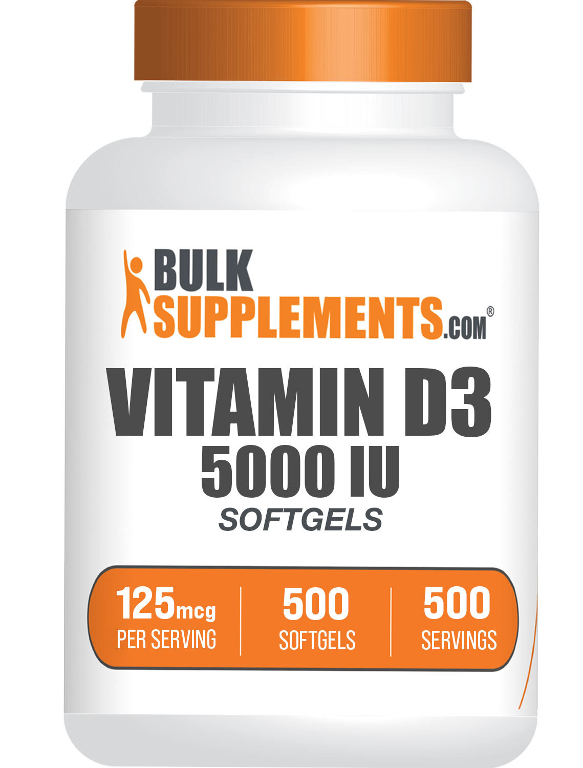 BulkSupplements Vitamin D3 5000 IU – 500 Softgels