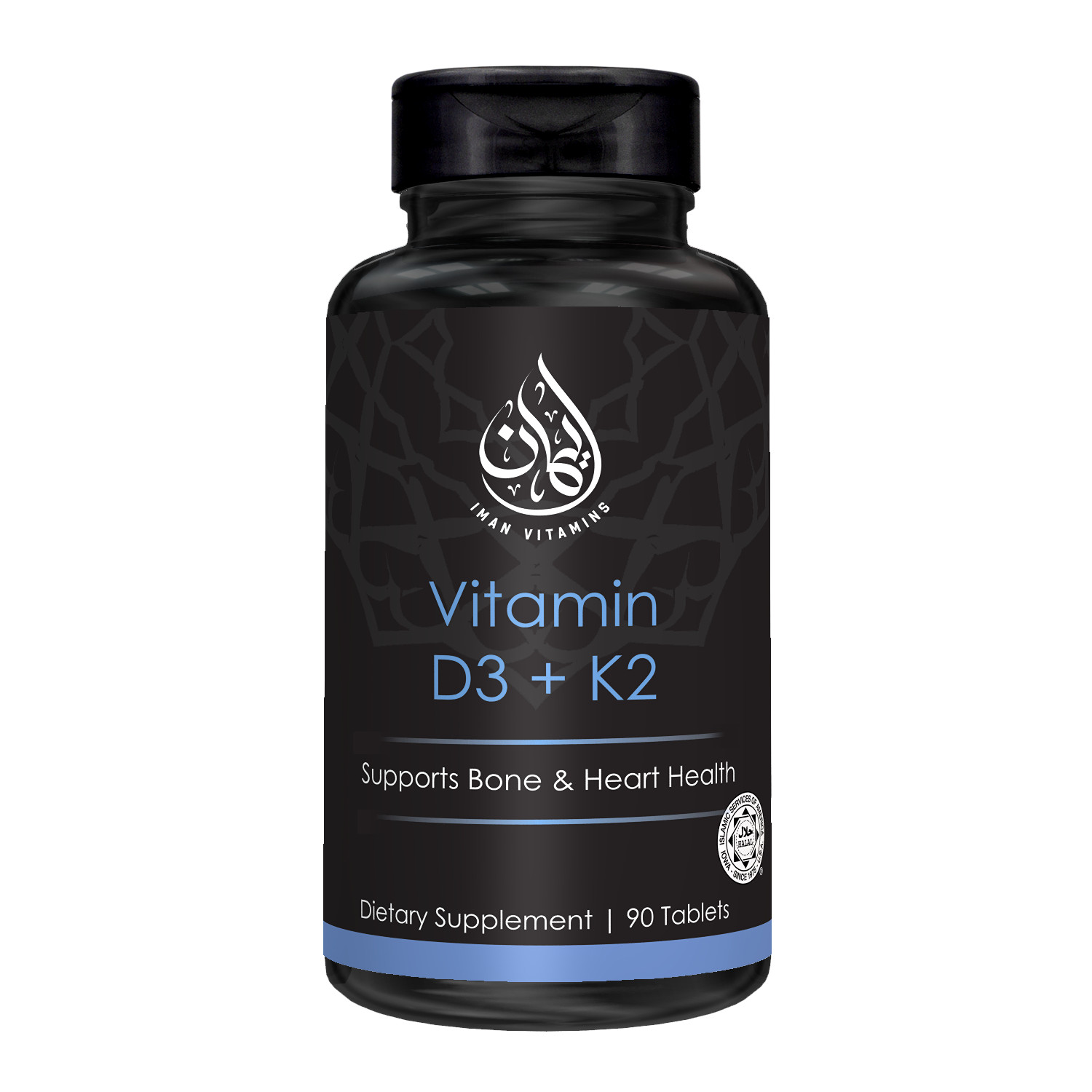 Iman Vitamins Halal Vitamin D3 with K2, Chewable Tablets, 2000 IU, 90 count