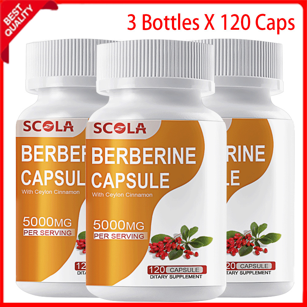3 Packs Berberine 5000mg High Abosorption For Blood Sugar Immune 3 Months Supply