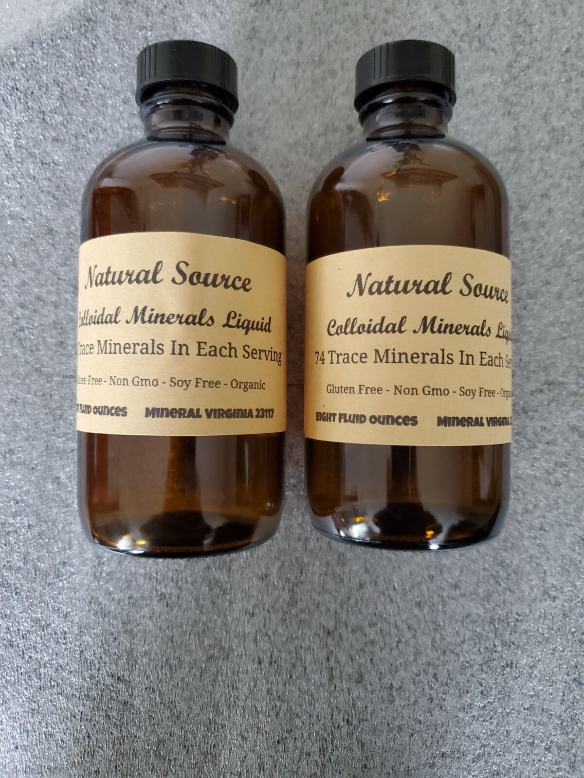 2 Bottles Natural Source Colloidal Liquid Minerals – 8oz X 2 (free shipping)