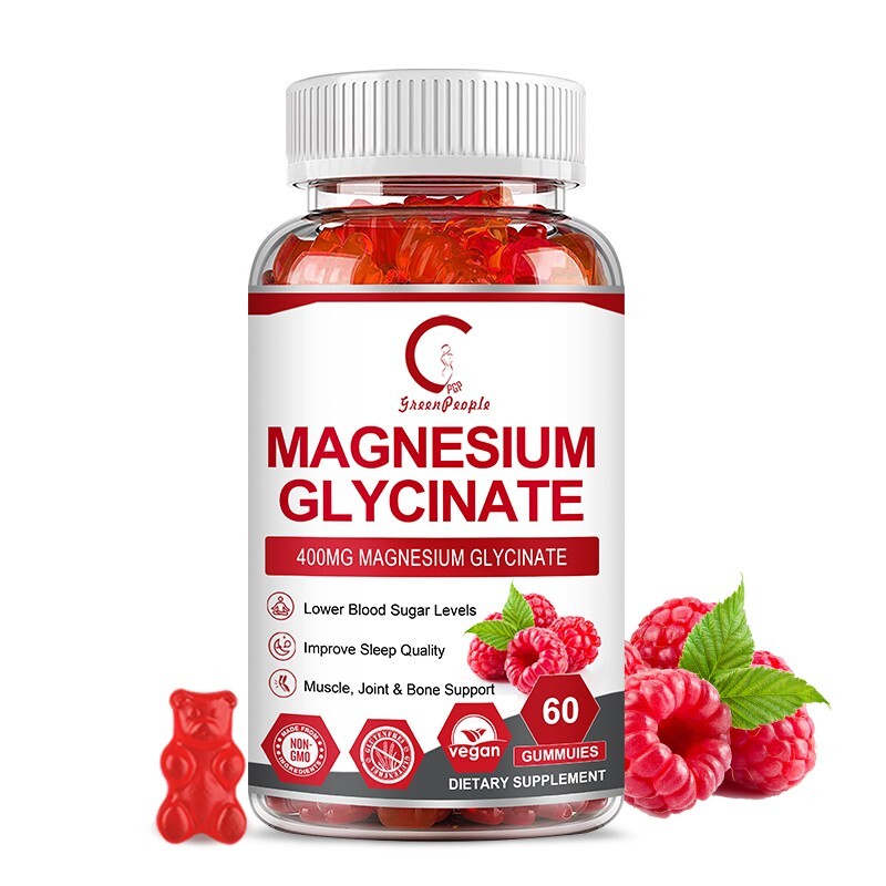 Magnesium Glycinate Gummies For Bone,Heart,Muscle,Nervous System Health 400Mg