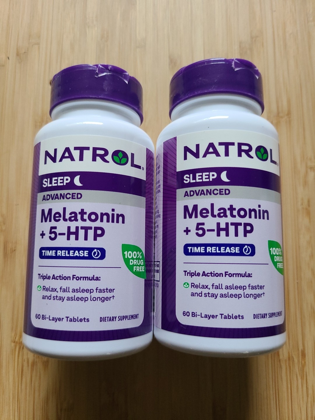 ✅️2 Lot Natrol Melatonin Time Release 120 Tablets Exp Oct 2025