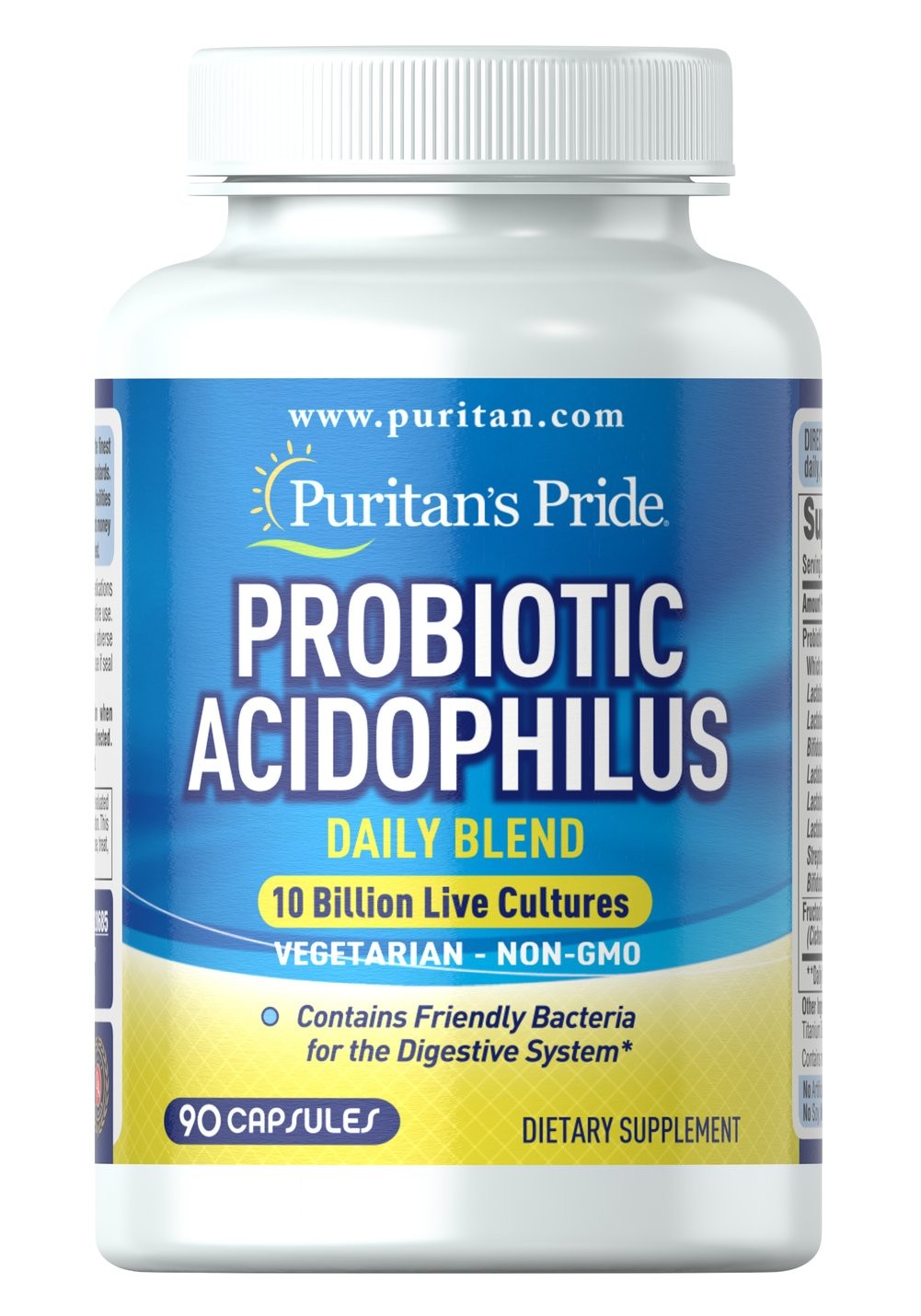 Puritan’s Pride Probiotic Acidophilus Daily Blend-90   Capsules