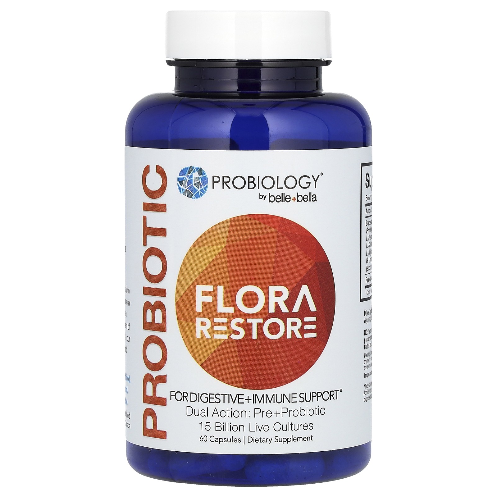 Probiotic, Flora Restore, 15 Billion Live Cultures , 60 Capsules