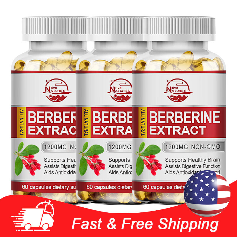 Berberine HCl 180 Capsules 1200mg – Berberine Supplement – Blood Sugar Health