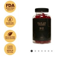 Black Girl Vitamin B12 Dietary supplement Raspberry flavor 60 gummies