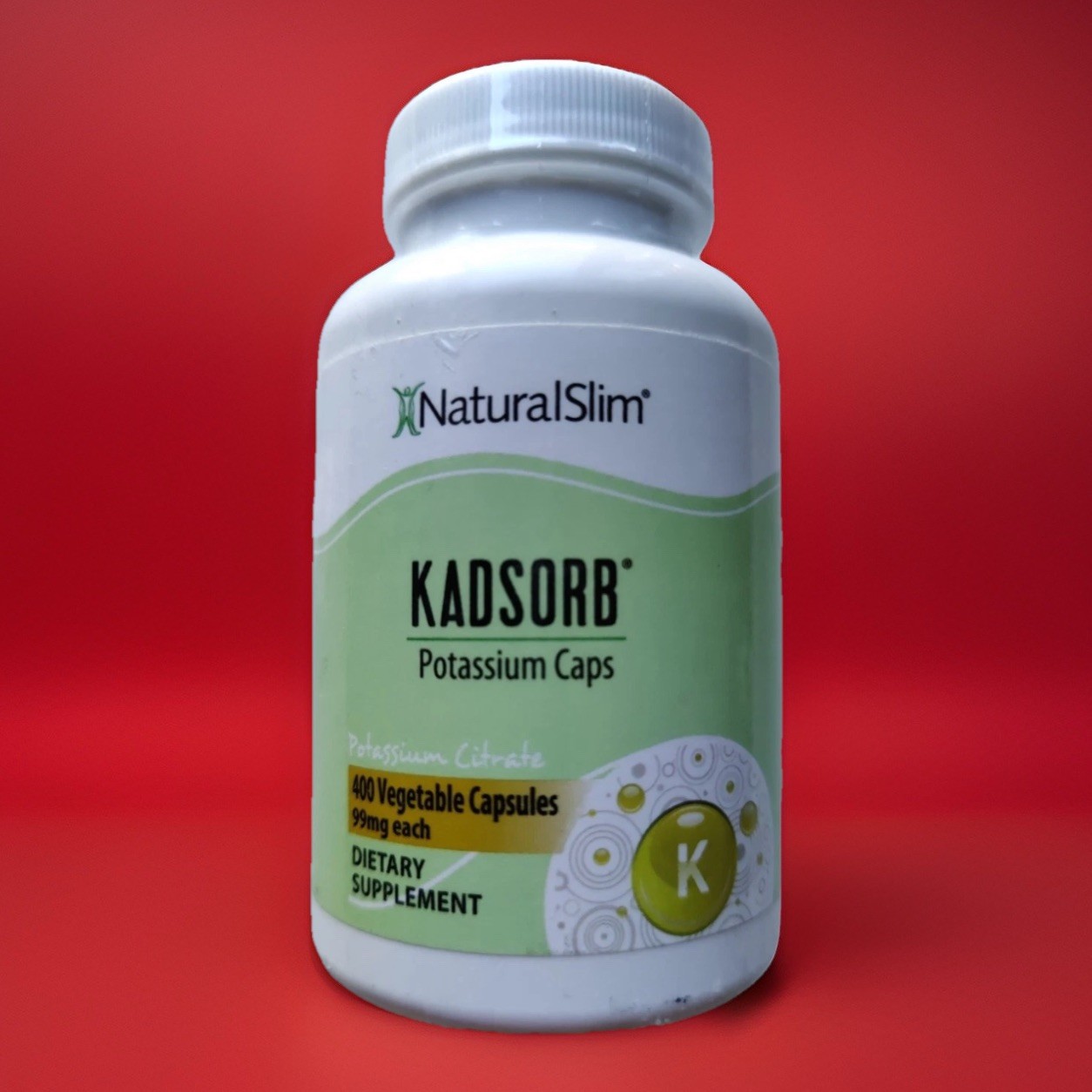Natural Potassium Citrate Gluconate 99 mg – Kadsorb 400 Caps Exp 8/26