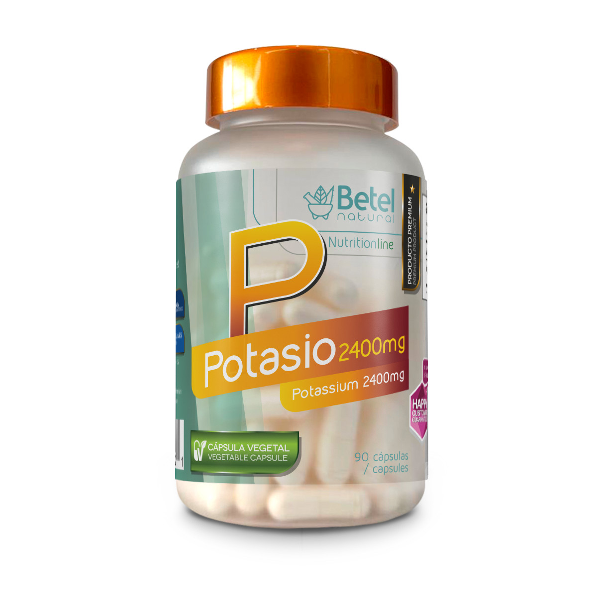 Premium Potasio Caps by Betel Natural – 2400 mg Per Serving – 90 Cap